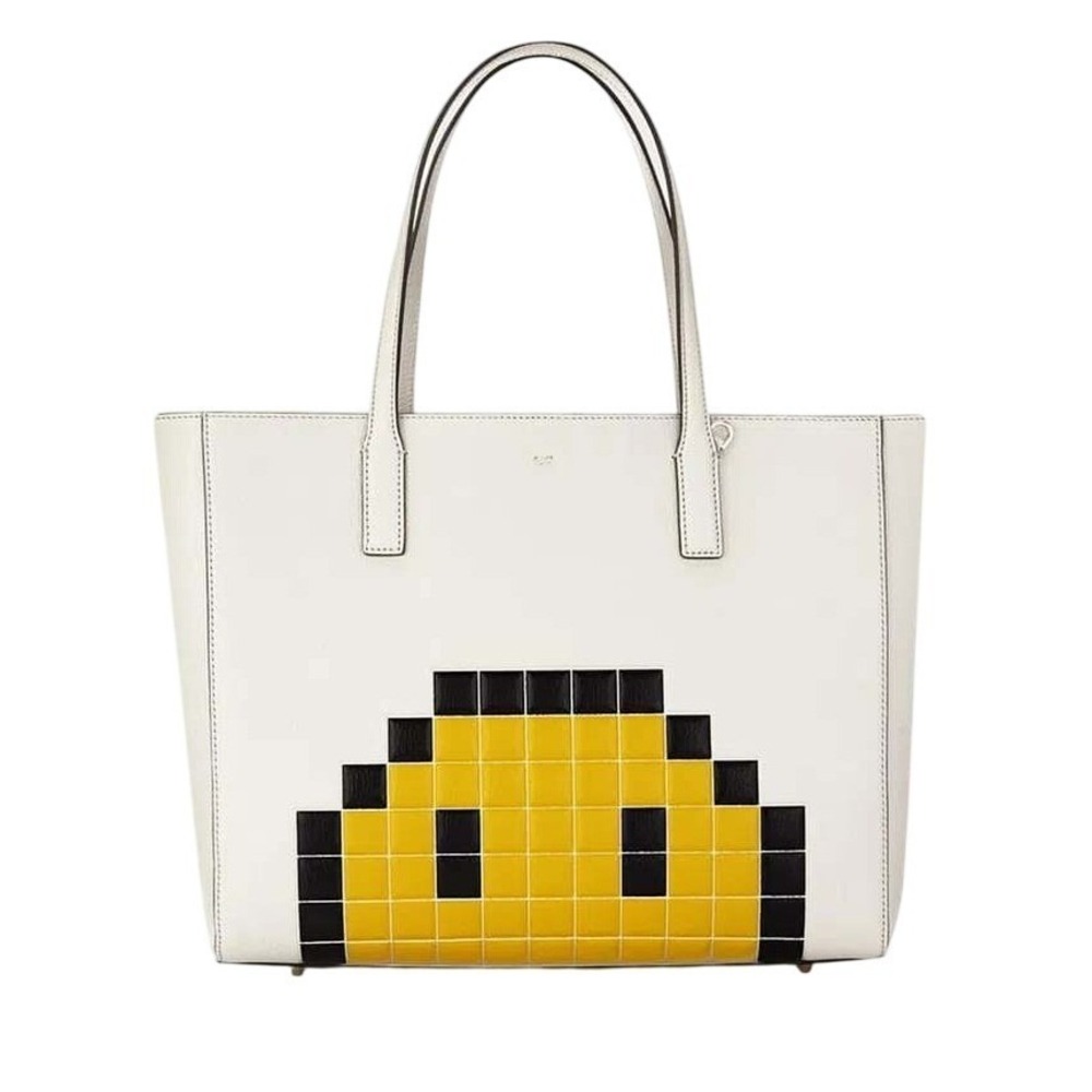 Anya Hindmarch Ebury Pixel Smiley Shopper Tote Bag